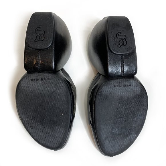 COLE HAAN Nike Air Black Leather Heels Shoes - Picture 5 of 7